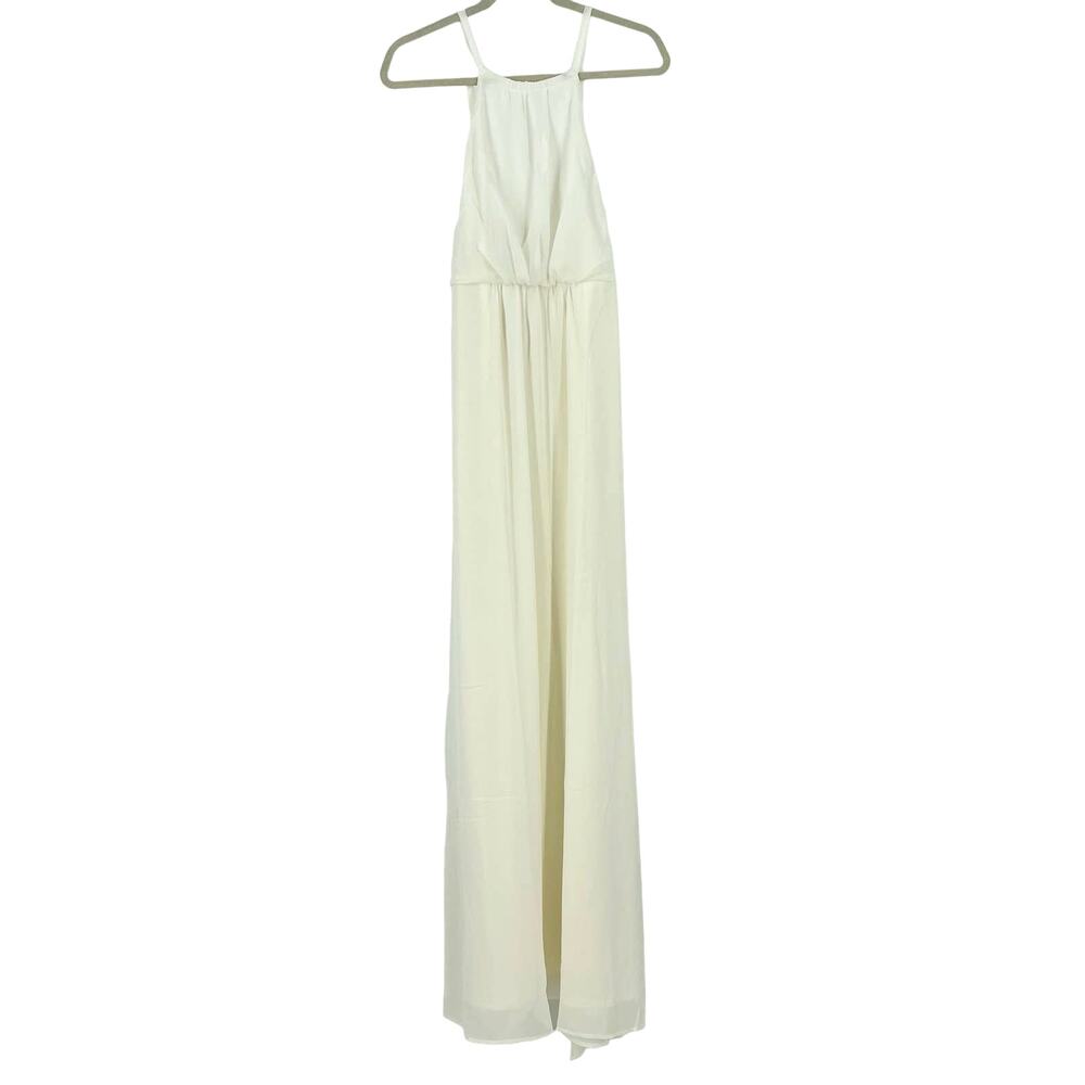 Show Me Your MuMu Amanda Maxi‎ Dress Wedding Cake Chiffon XL NWT